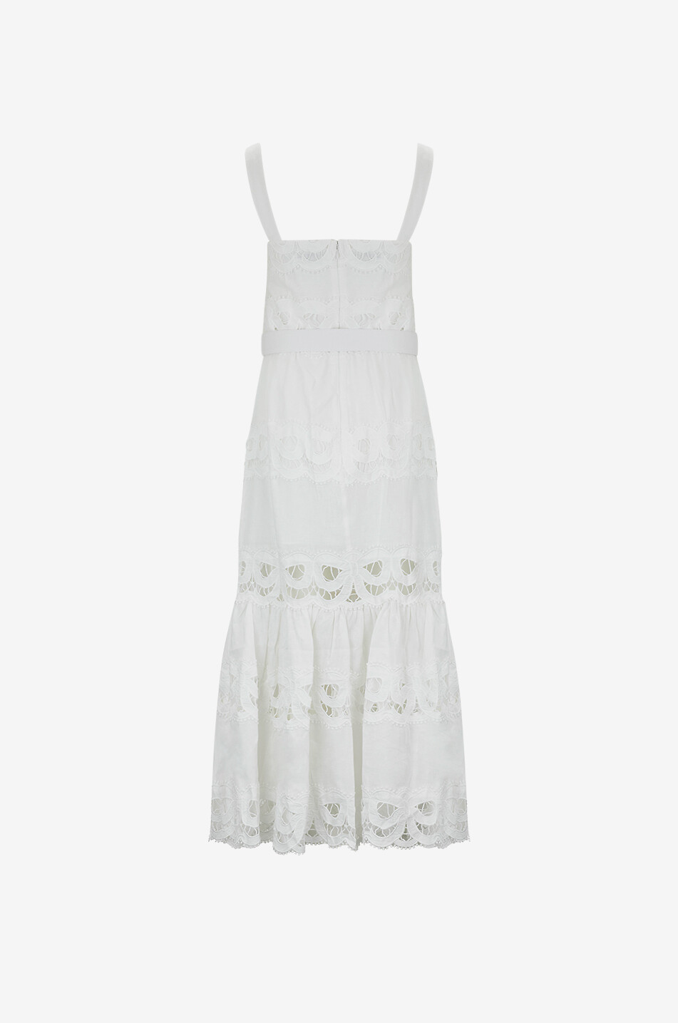 Mermaid sundress in linen and lace