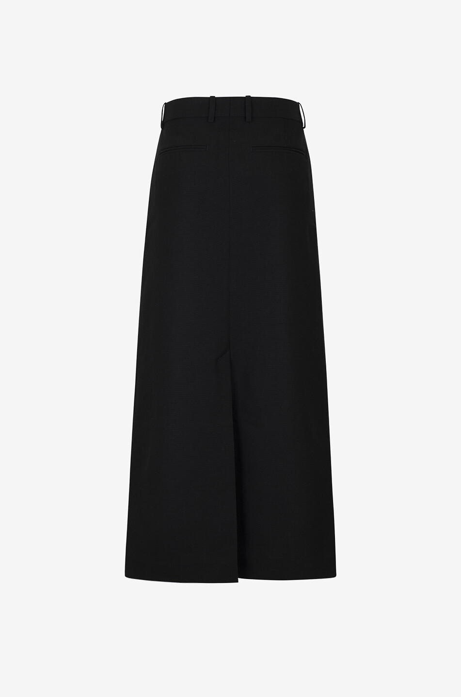 TOTEME Low-rise wool blend long skirt Women BLACK 2