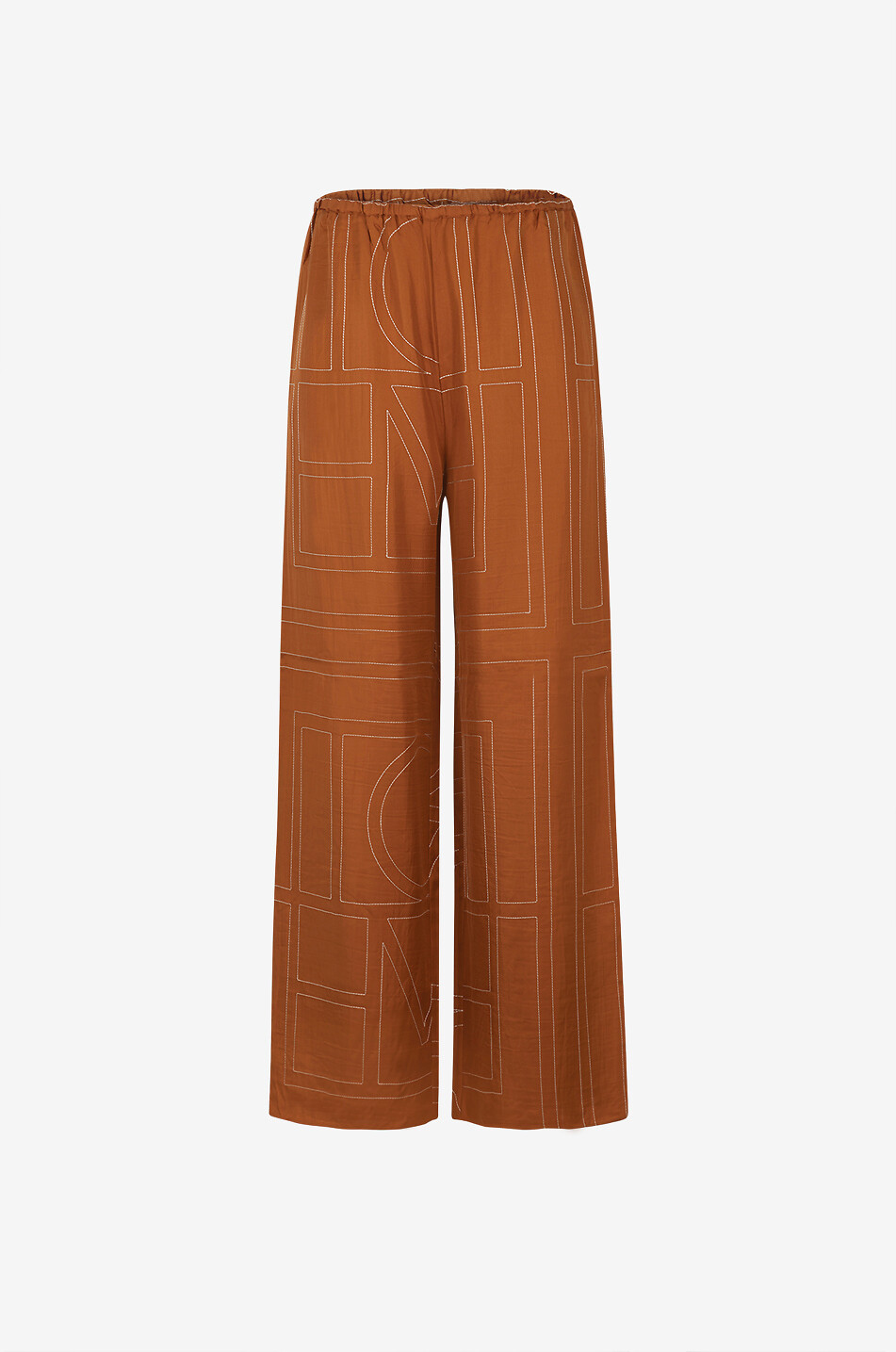 TOTEME Weite Seidenhose mit Stickerei Monogram PJ Damen ORANGE 1