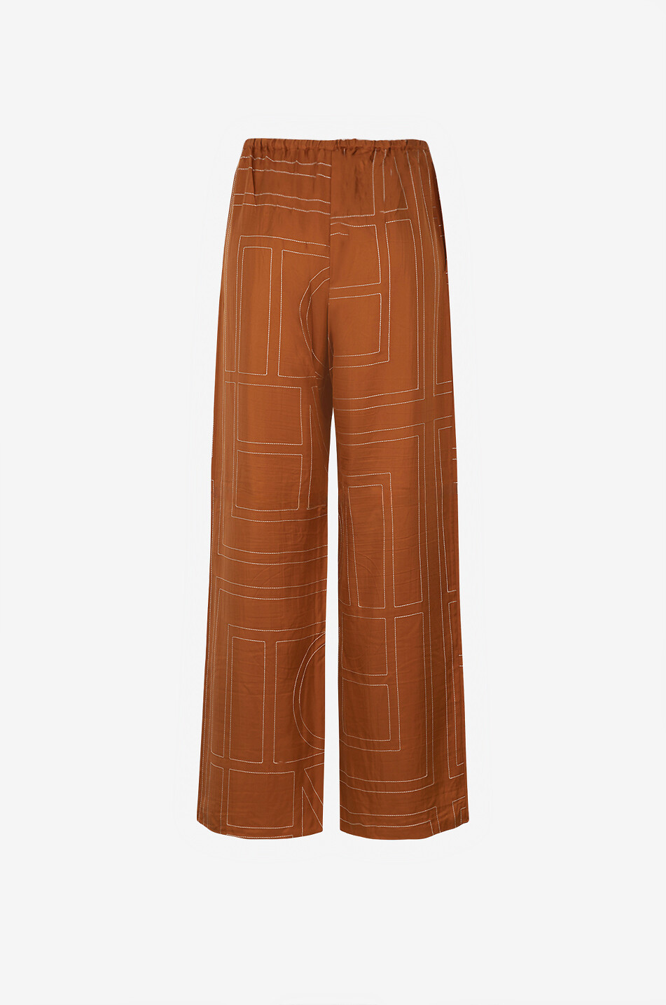 TOTEME Weite Seidenhose mit Stickerei Monogram PJ Damen ORANGE 2