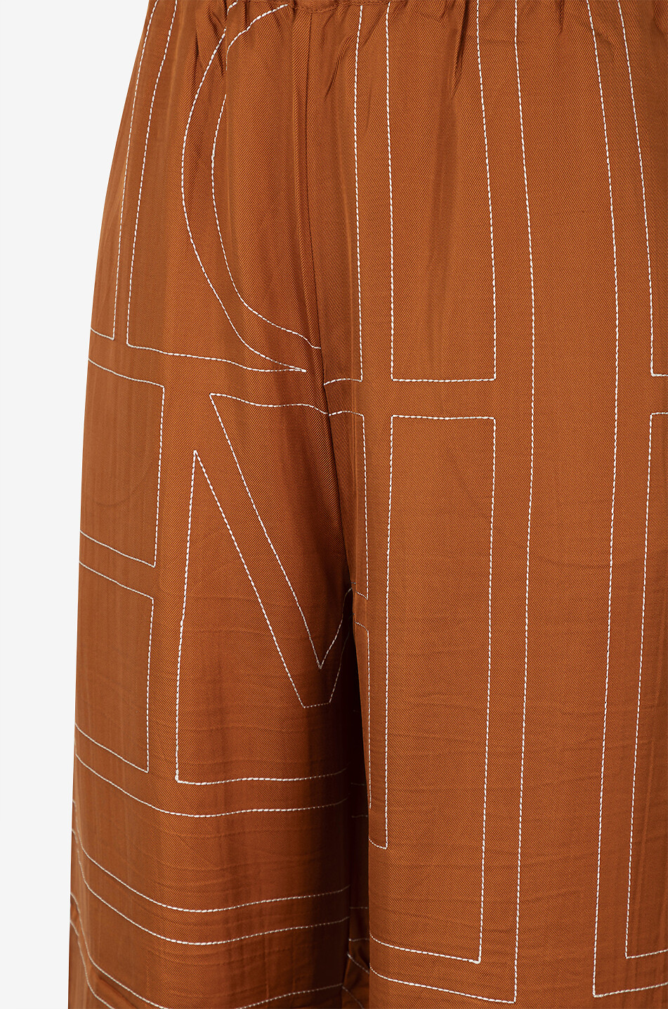 TOTEME Weite Seidenhose mit Stickerei Monogram PJ Damen ORANGE 3