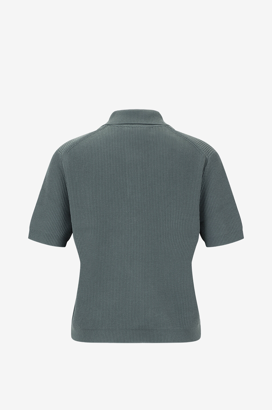 VINCE Polo manches courtes en soie et coton Femme VERT 2