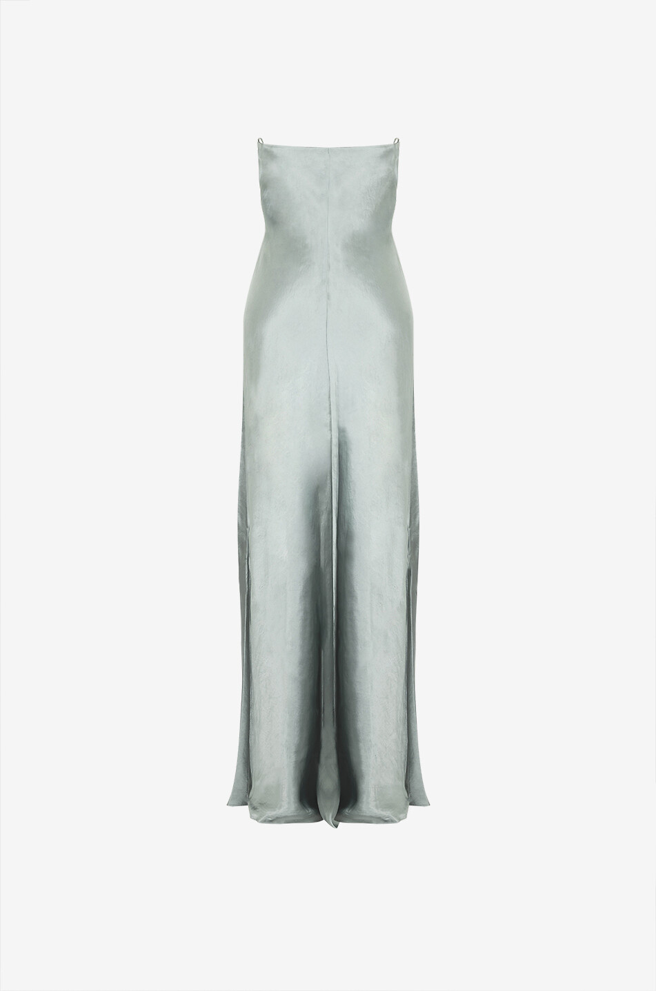 VINCE NAIA acetate long strapless dress Women GREEN 2