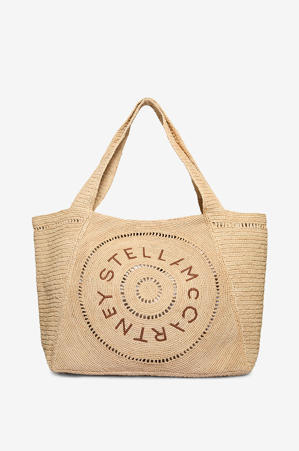 Stella Logo Large crochet raffia tote bag