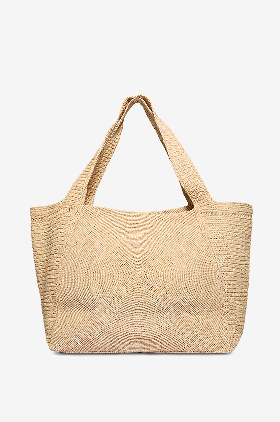 STELLA McCARTNEY Stella Logo Large crochet raffia tote bag Women BEIGE 3