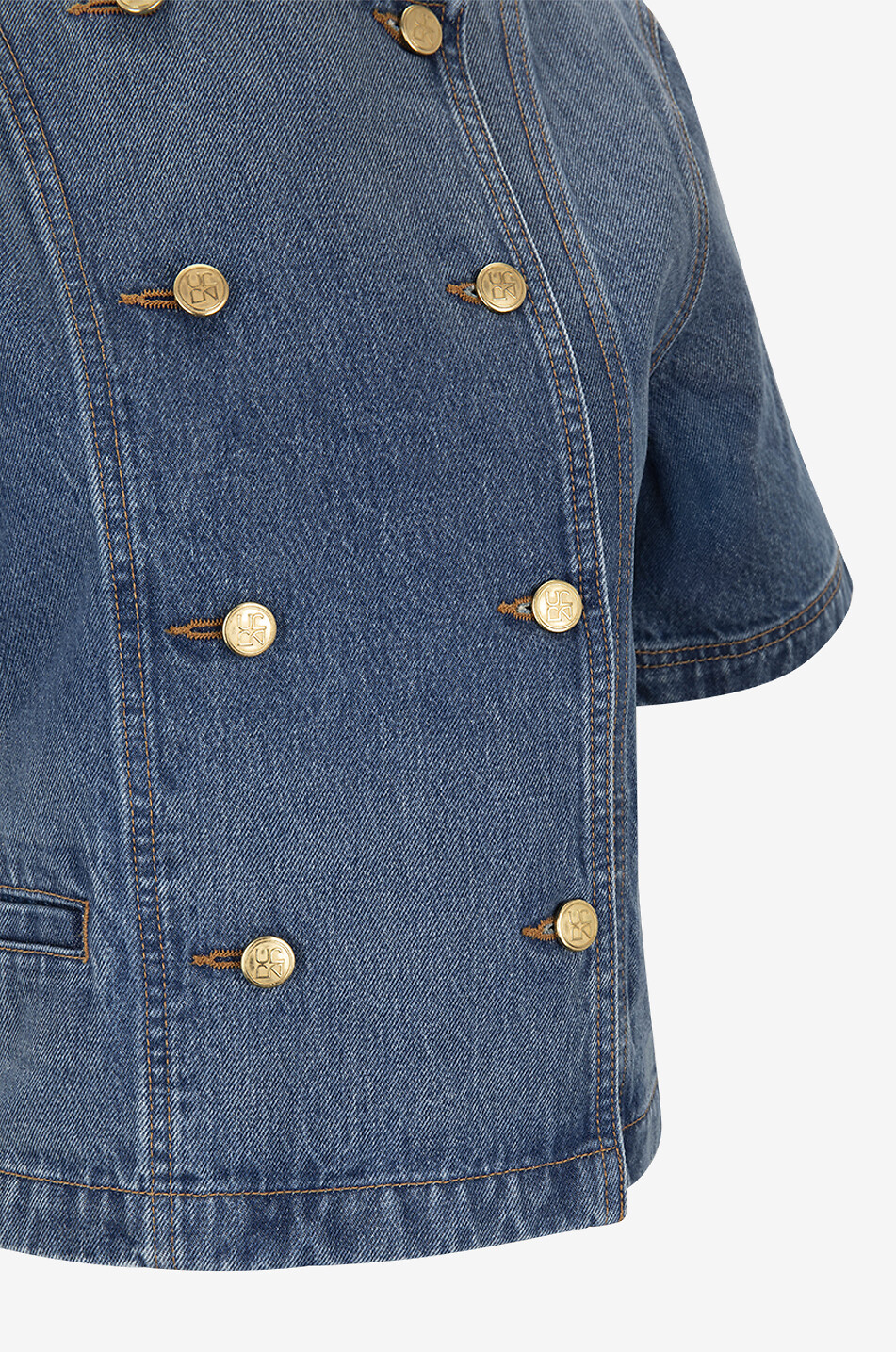 ULLA JOHNSON Serge Danube double-breasted denim jacket Women LIGHT BLUE 3
