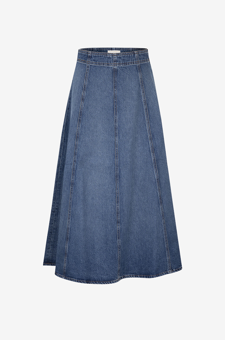 ULLA JOHNSON Jupe midi en denim Uma Danube Femme BLEU CLAIR 1