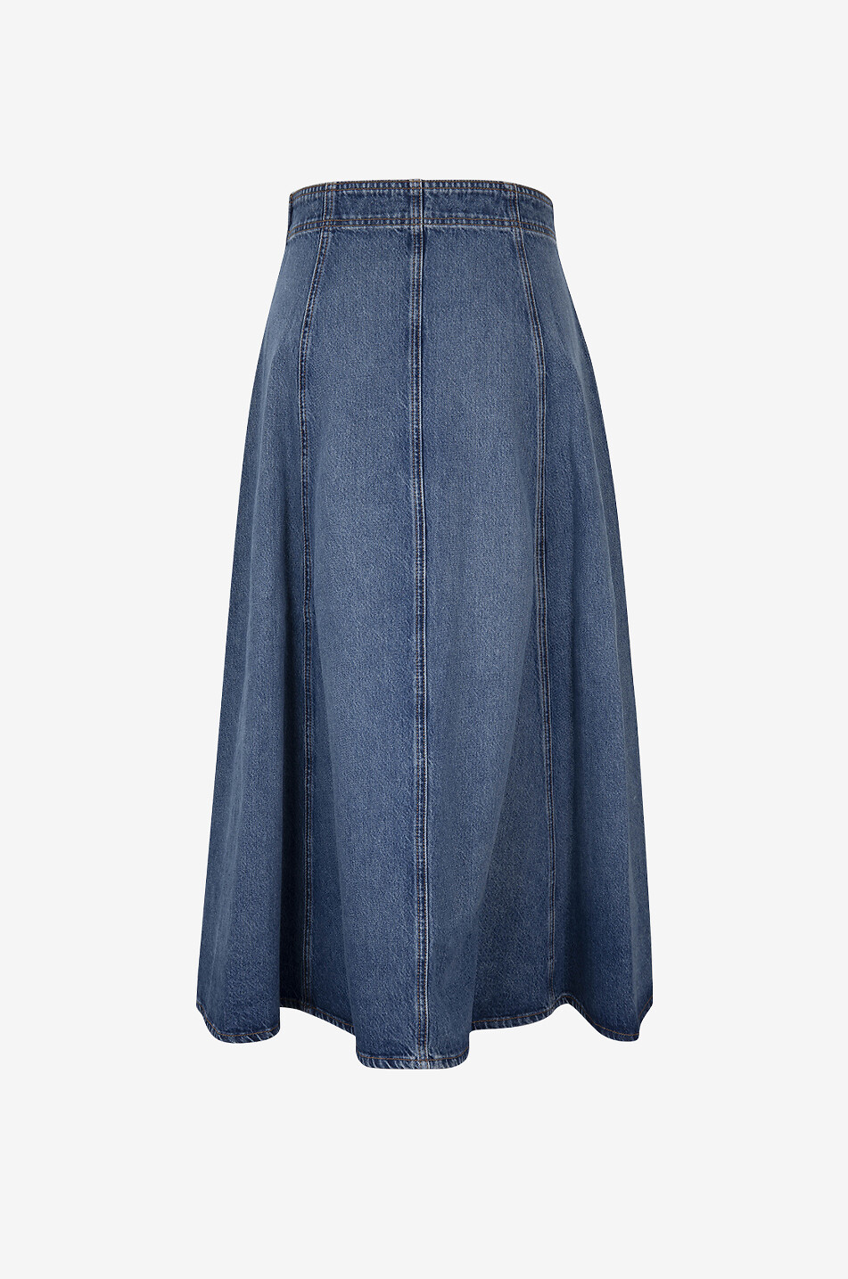 ULLA JOHNSON Jupe midi en denim Uma Danube Femme BLEU CLAIR 2