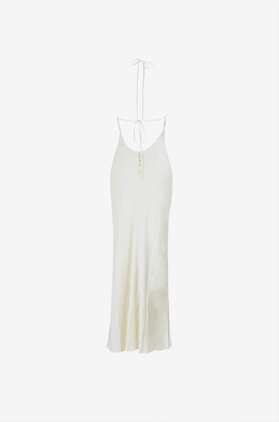REFORMATION Jeany Fior Di Latte long silk slip dress Women EGGSHELL 2