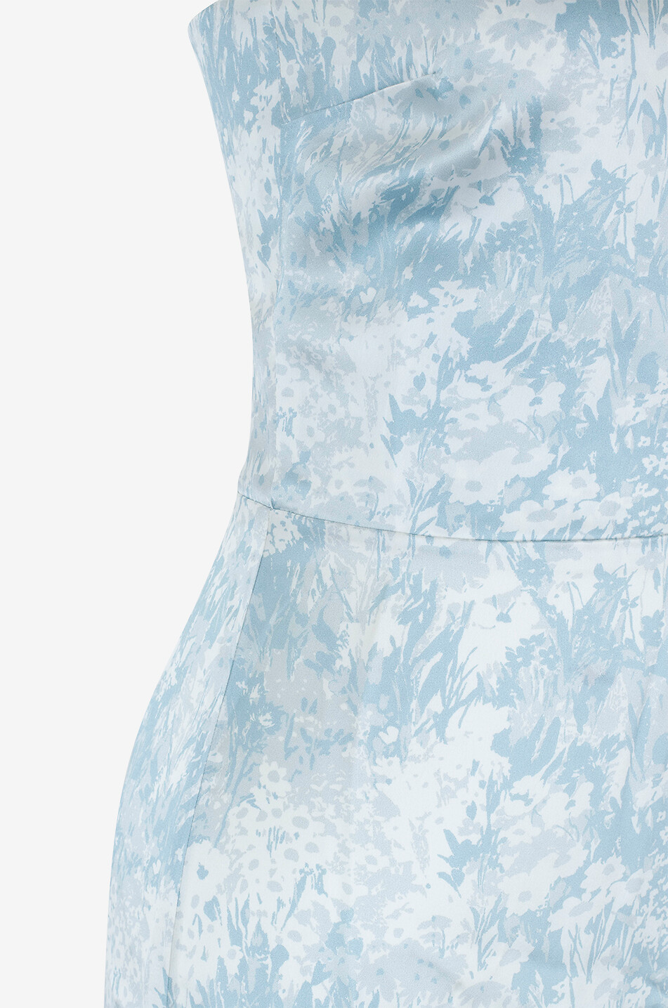 REFORMATION Frankie Idyllic floral satin long slip dress Women LIGHT BLUE 9