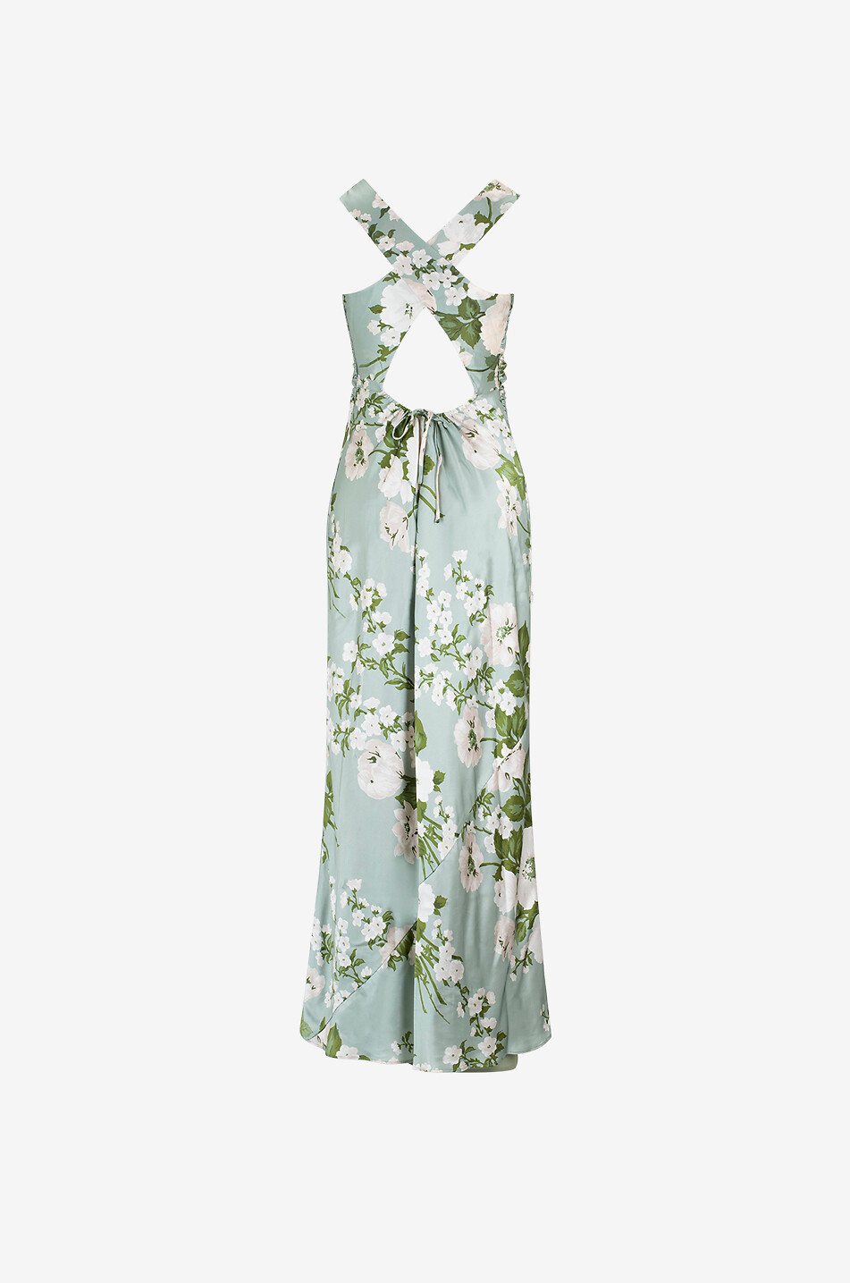 REFORMATION Robe longue drapée en satin fleuri Anaiis Taragon Femme MULTICOLORE 3