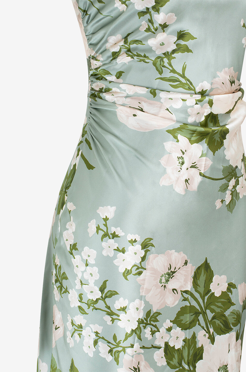 REFORMATION Robe longue drapée en satin fleuri Anaiis Taragon Femme MULTICOLORE 9