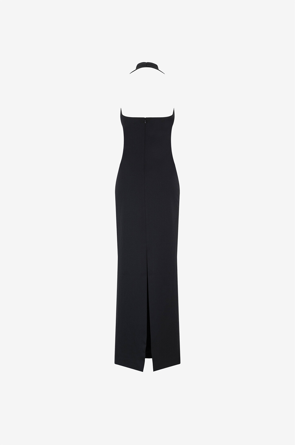 SOLACE LONDON Robe dos nue longue en crêpe Ilona Femme NOIR 2