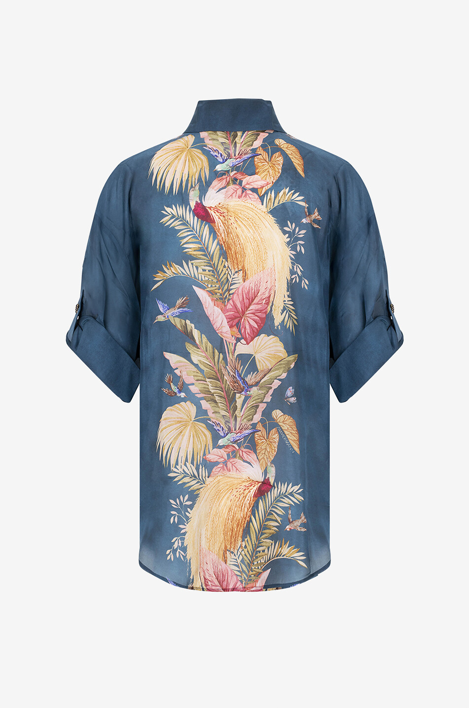 ZIMMERMANN Oversize-Kurzarmhemd aus Seide Ascension Relaxed Damen DUNKELBLAU 2