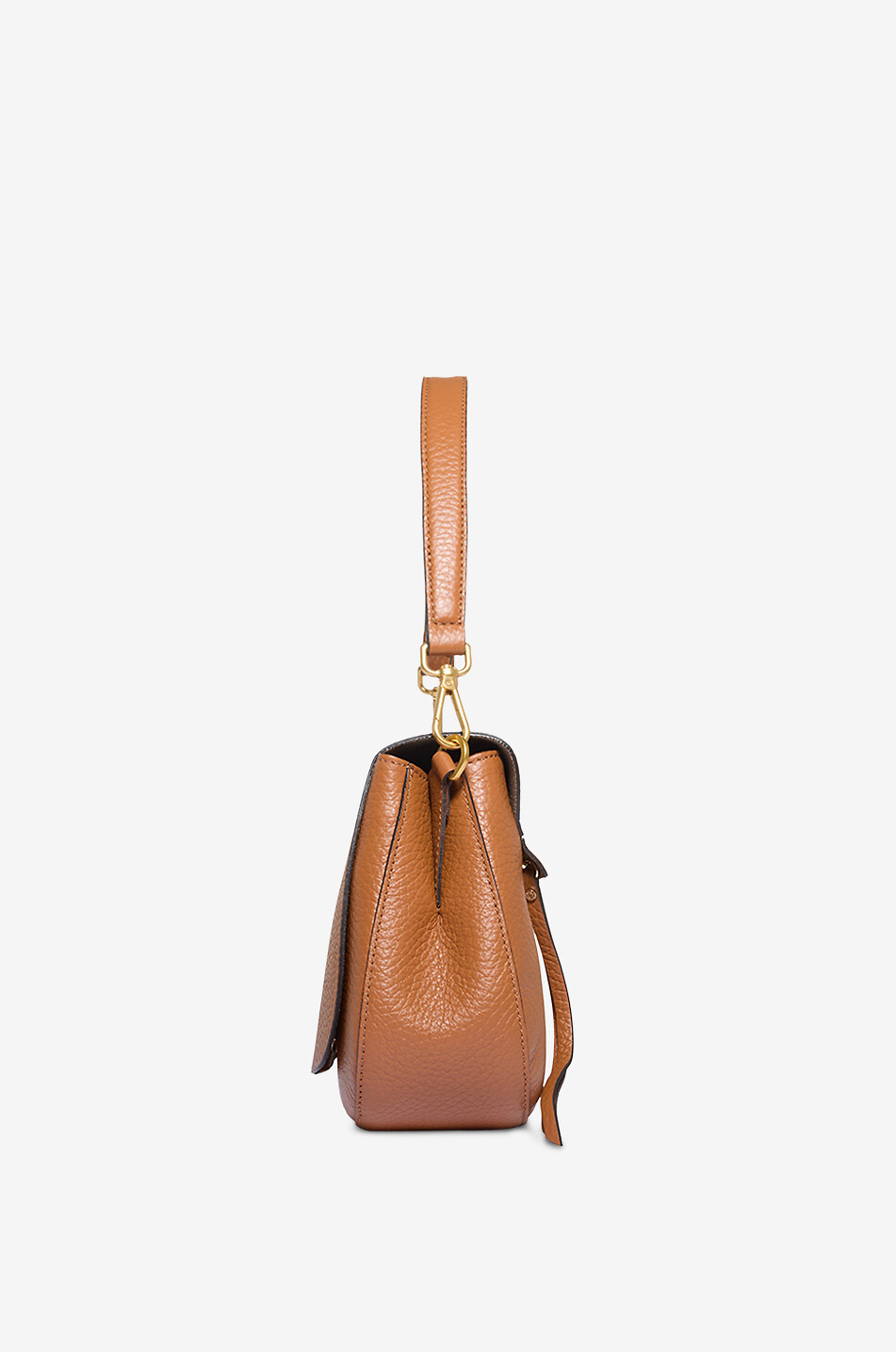 GIANNI CHIARINI Helena Round cow leather handbag Women LIGHT BROWN 4