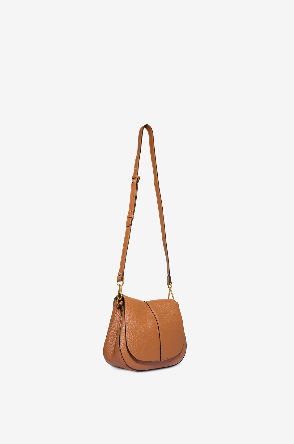 GIANNI CHIARINI Helena Round cow leather handbag Women LIGHT BROWN 5