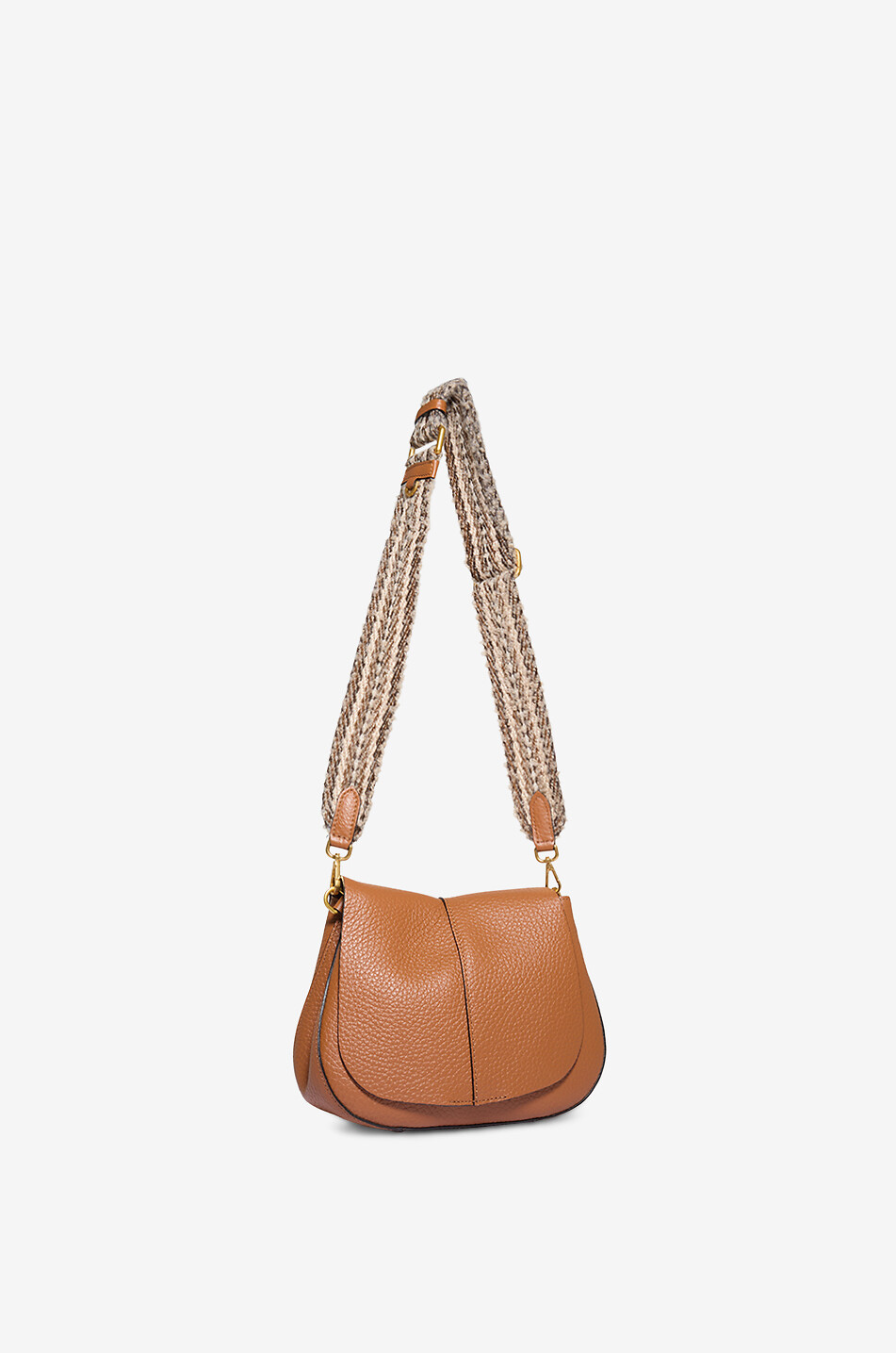 GIANNI CHIARINI Helena Round cow leather handbag Women LIGHT BROWN 6