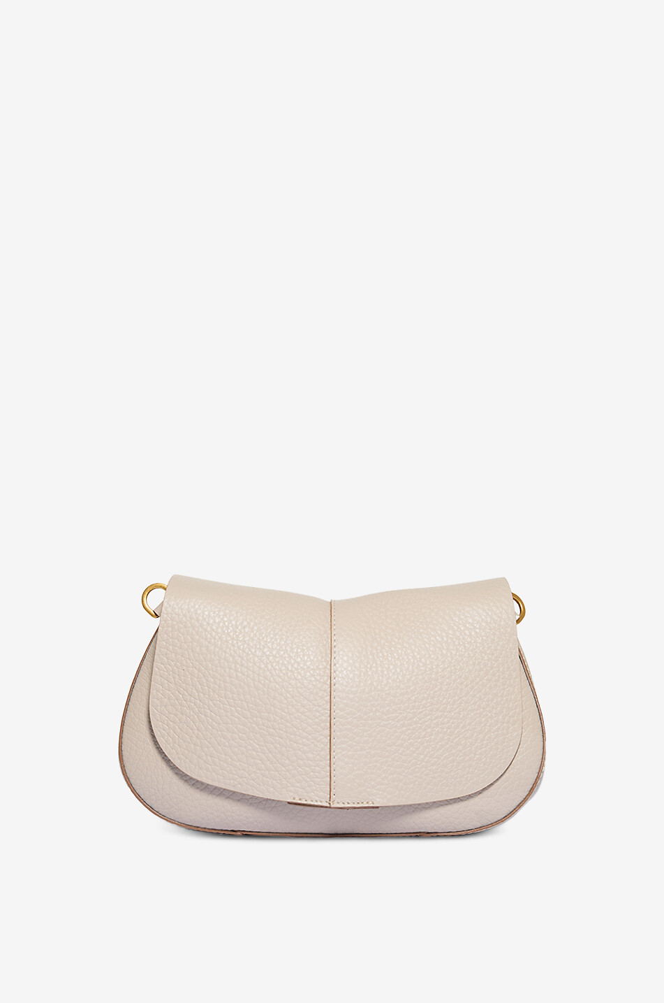 GIANNI CHIARINI Helena Round cow leather handbag Women EGGSHELL 1