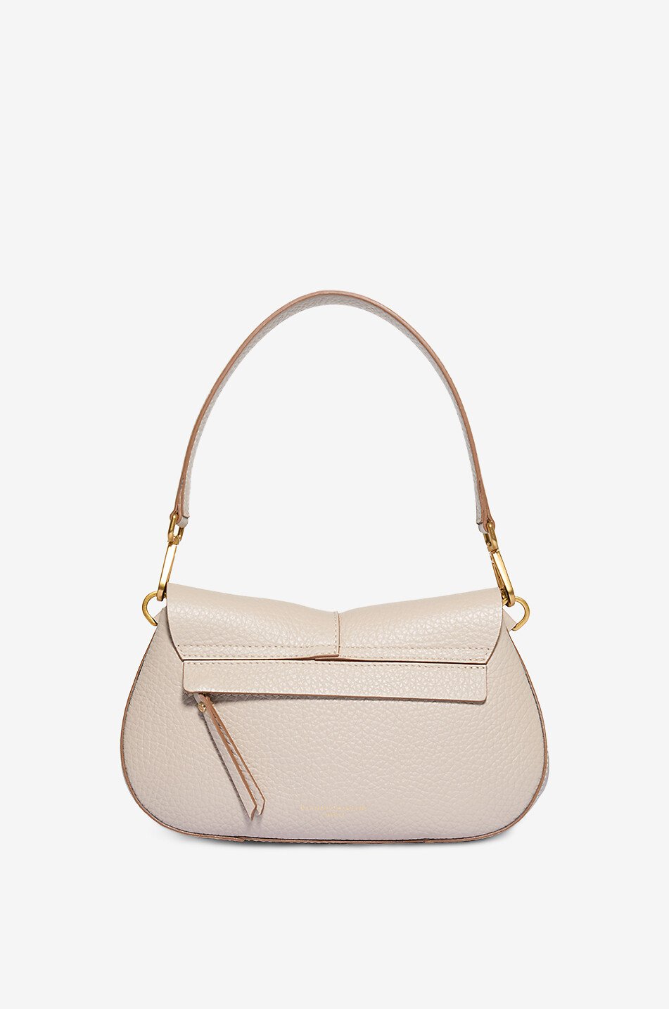 GIANNI CHIARINI Helena Round cow leather handbag Women EGGSHELL 3