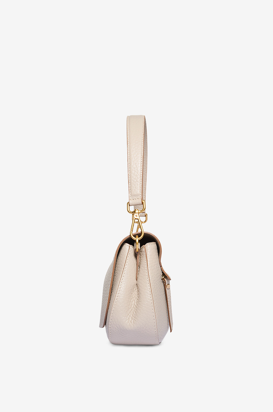 GIANNI CHIARINI Helena Round cow leather handbag Women EGGSHELL 4