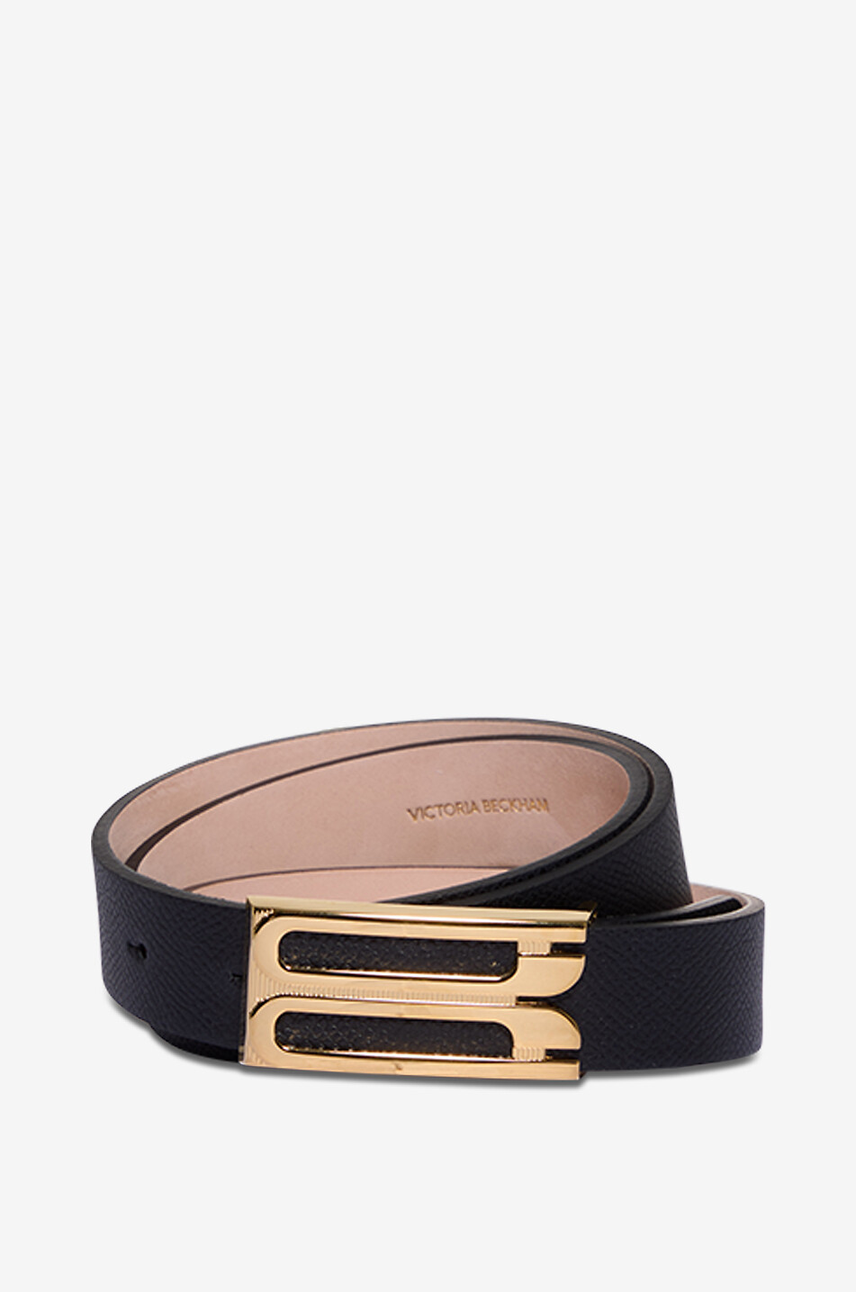 VICTORIA BECKHAM Frame slim grained leather belt - 23 mm Women BLACK 1