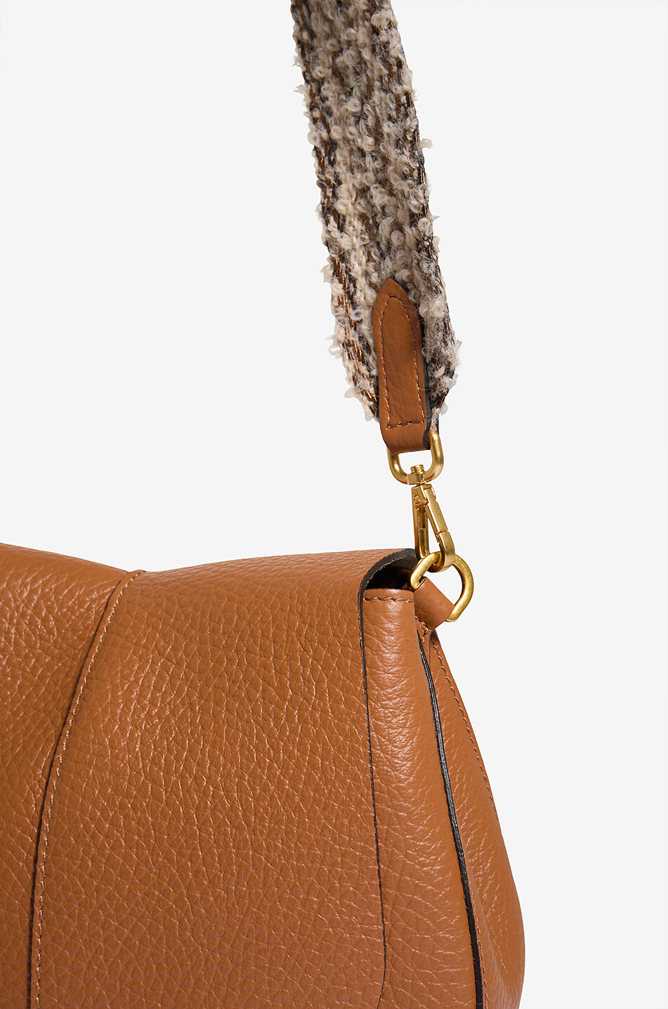 GIANNI CHIARINI Helena Round cow leather handbag Women LIGHT BROWN 7