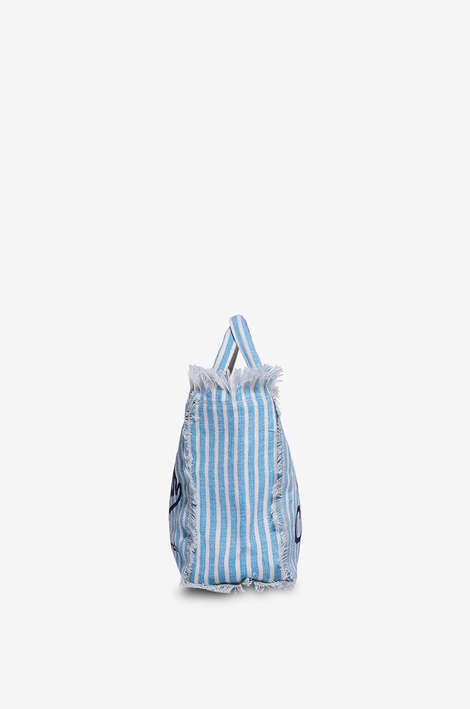 MC2 SAINT BARTH Colette linen tote bag Women BLUE 4