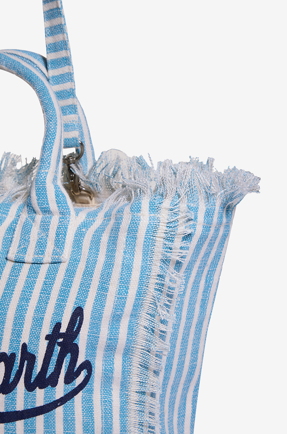 MC2 SAINT BARTH Colette linen tote bag Women BLUE 6