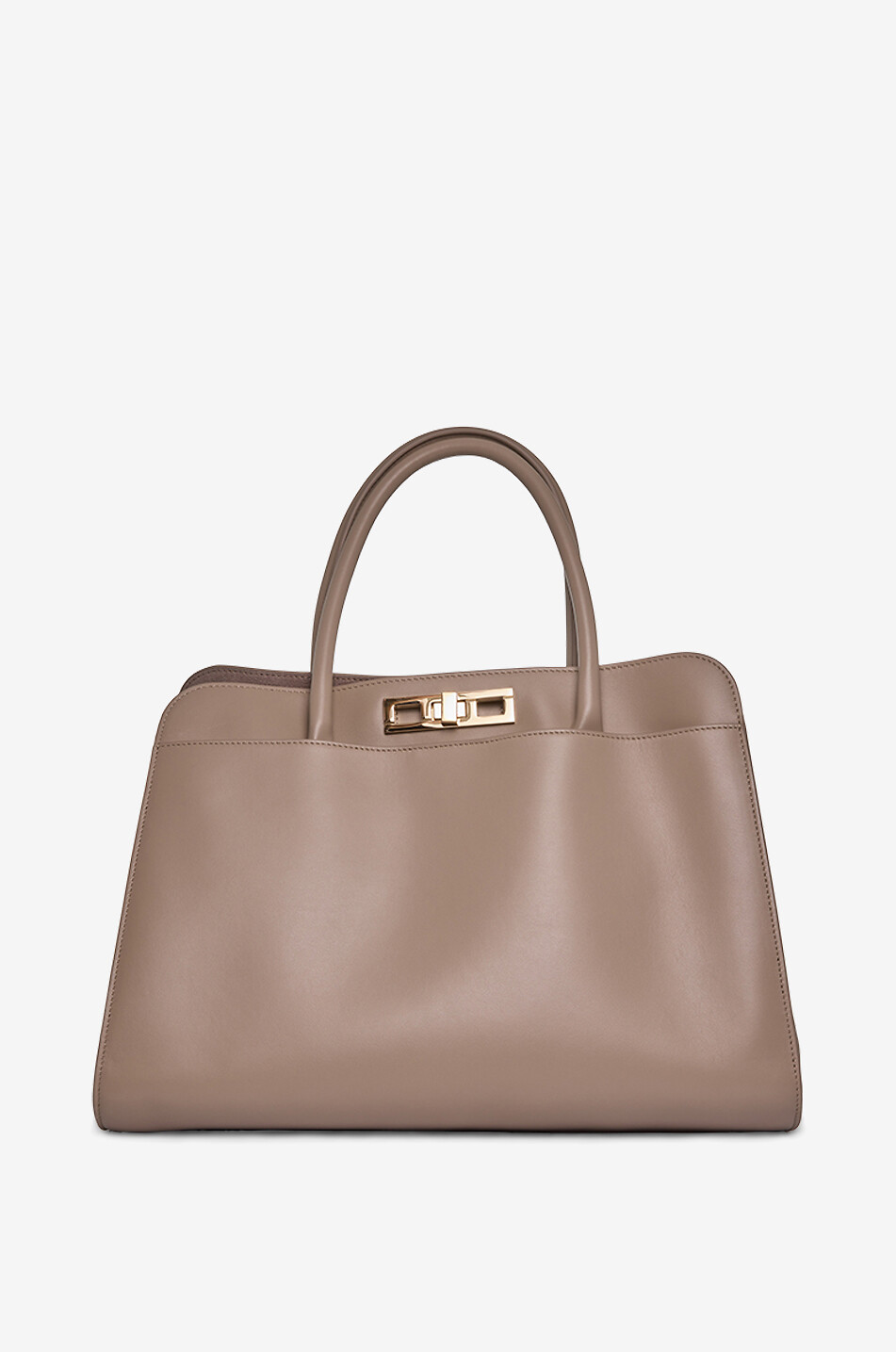 FABIANA FILIPPI Trapeze Large smooth leather handbag Women BEIGE 1