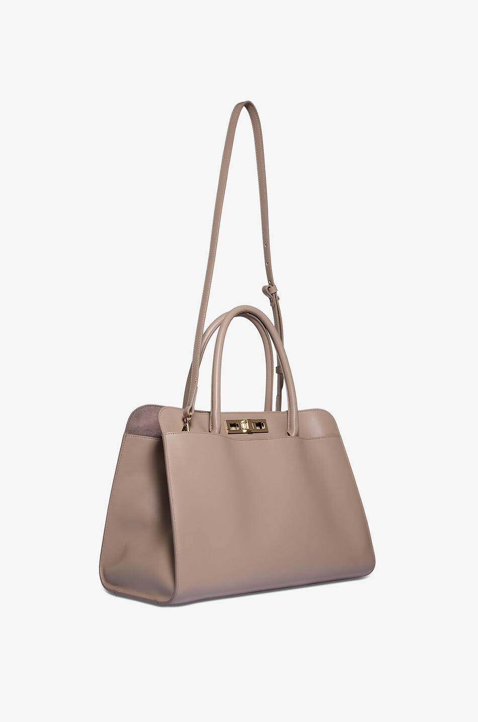 FABIANA FILIPPI Trapeze Large smooth leather handbag Women BEIGE 5
