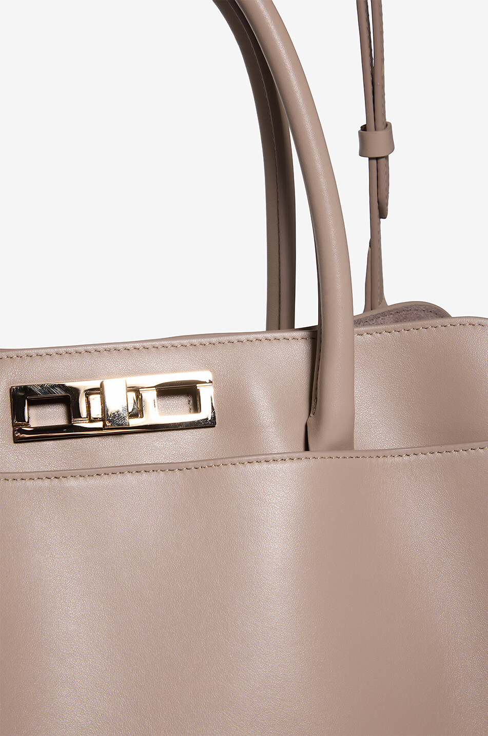 FABIANA FILIPPI Trapeze Large smooth leather handbag Women BEIGE 6