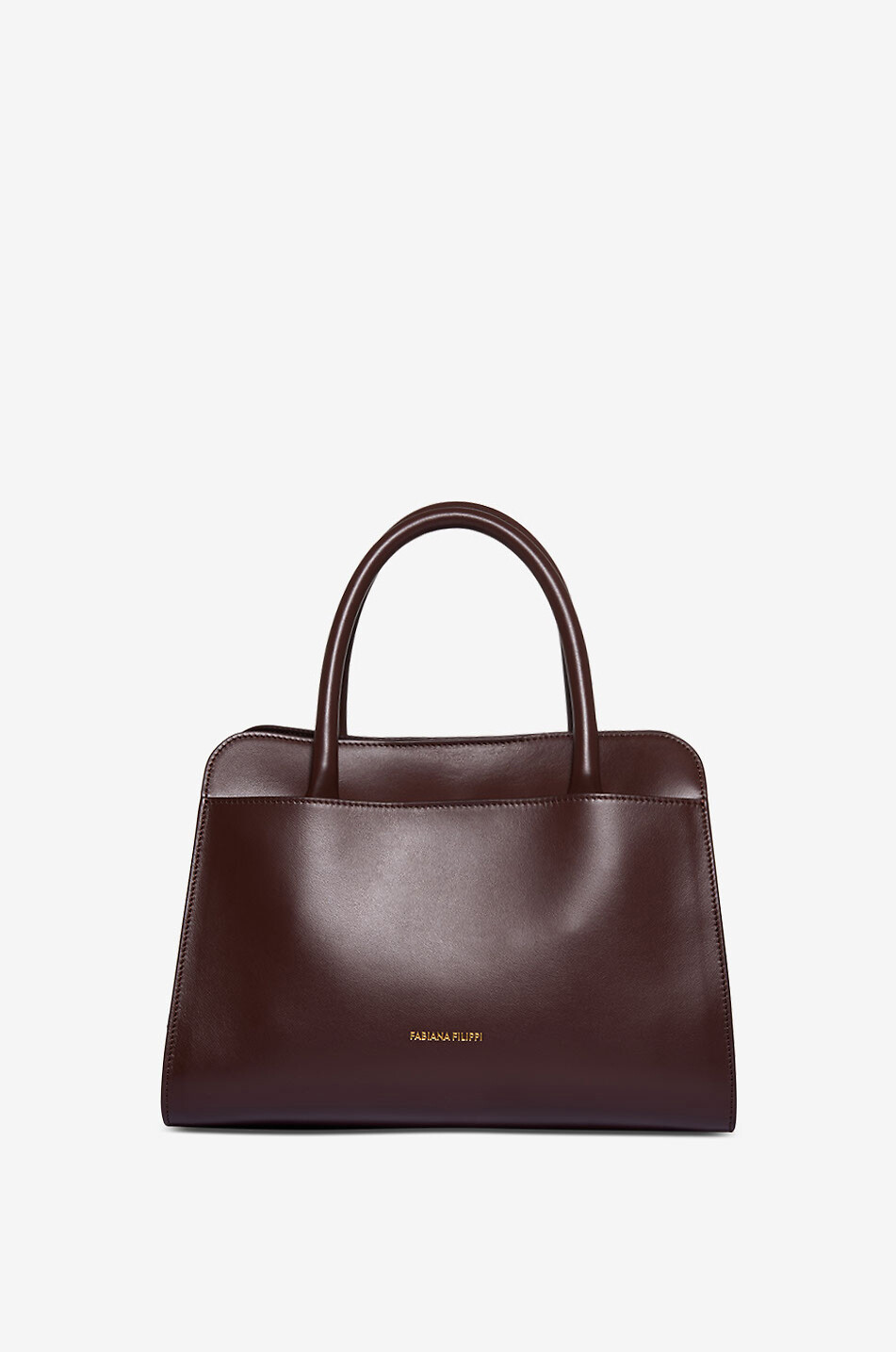 FABIANA FILIPPI Glattlederhandtasche Trapeze Medium Damen DUNKELBRAUN 3