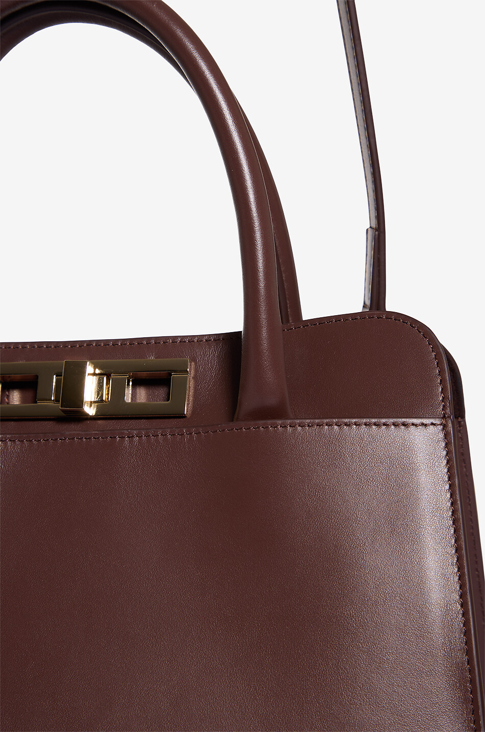 FABIANA FILIPPI Glattlederhandtasche Trapeze Medium Damen DUNKELBRAUN 6