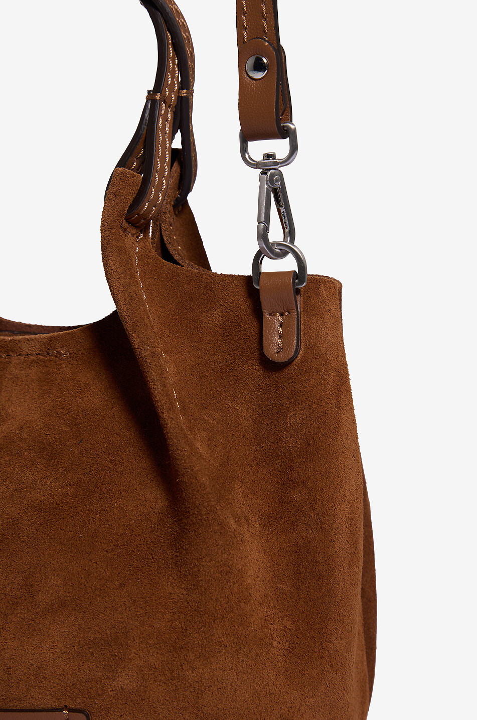GIANNI CHIARINI Sac en daim Dua Mini Femme COGNAC 6