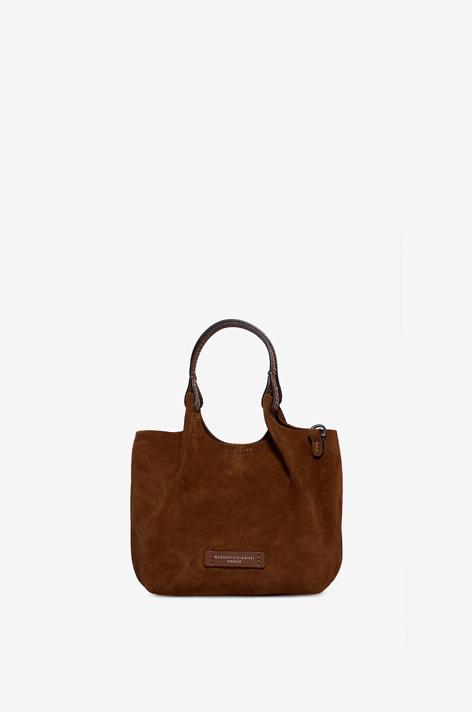 Dua Mini suede bag GIANNI CHIARINI COGNAC Bongénie