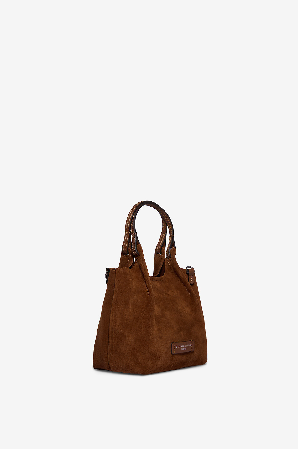 GIANNI CHIARINI Sac en daim Dua Mini Femme COGNAC 2