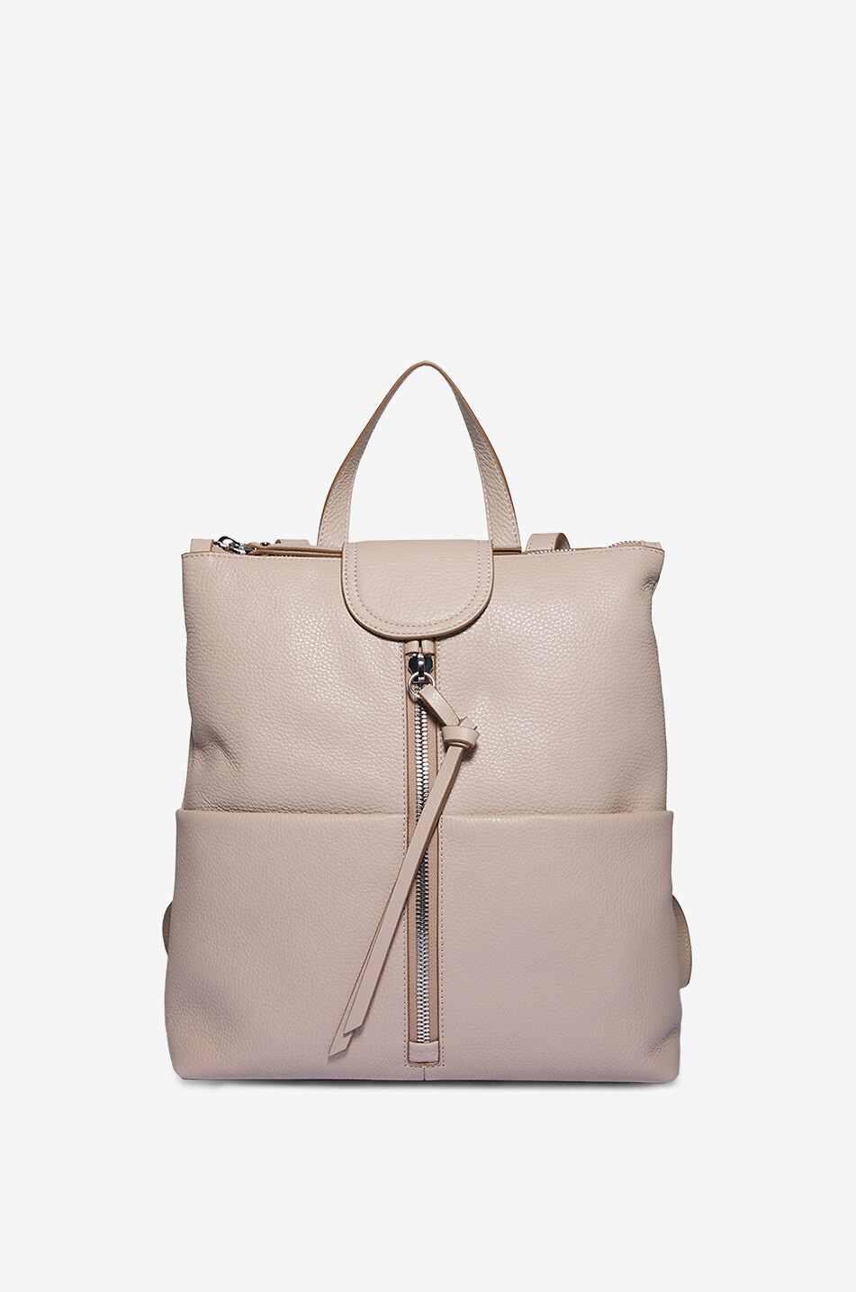 GIANNI CHIARINI Rucksack aus genarbtem Leder Giada Damen CREMEFARBEN 1