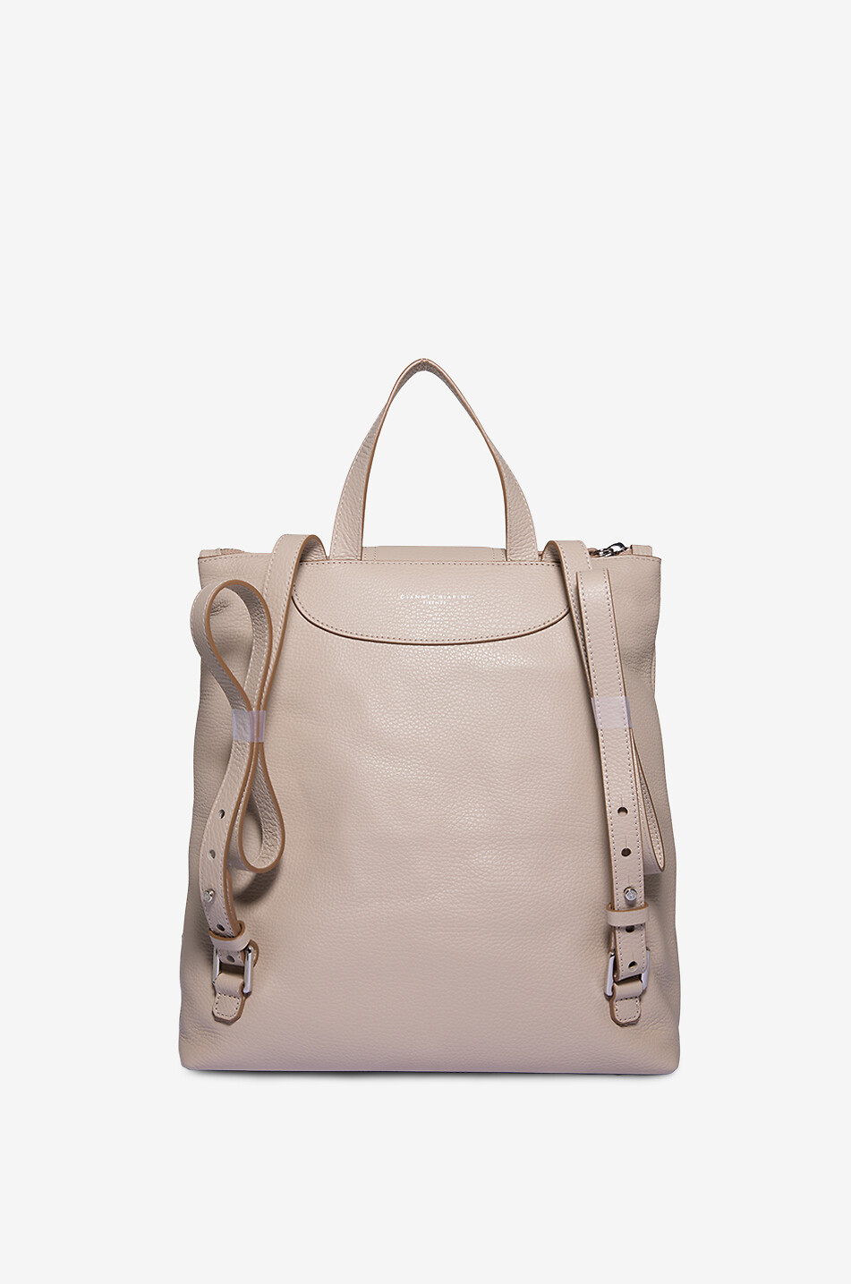 GIANNI CHIARINI Rucksack aus genarbtem Leder Giada Damen CREMEFARBEN 3