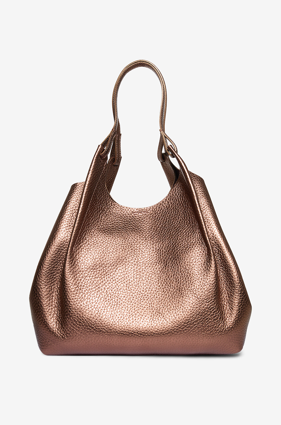 GIANNI CHIARINI Dua grain leather handbag Women BRONZE 3