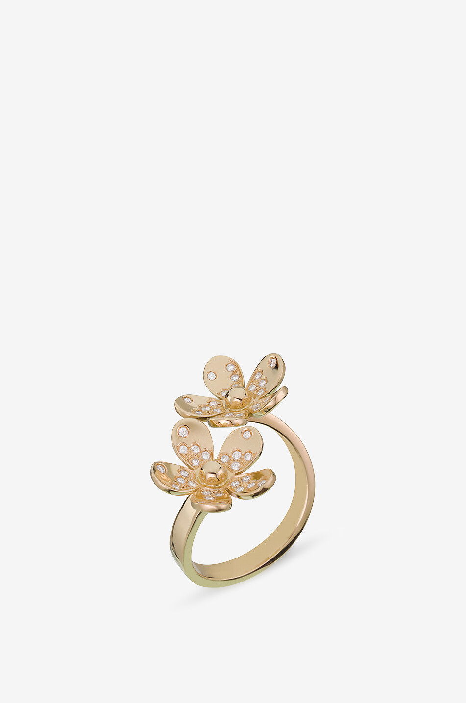 GBYG Fleurs yellow gold and diamond ring Women GOLDEN 1