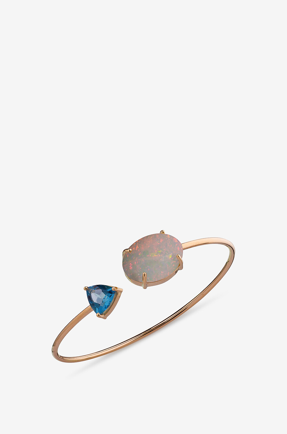 Armreif aus Gelbgold mit Opal und Topas Tutti Frutti