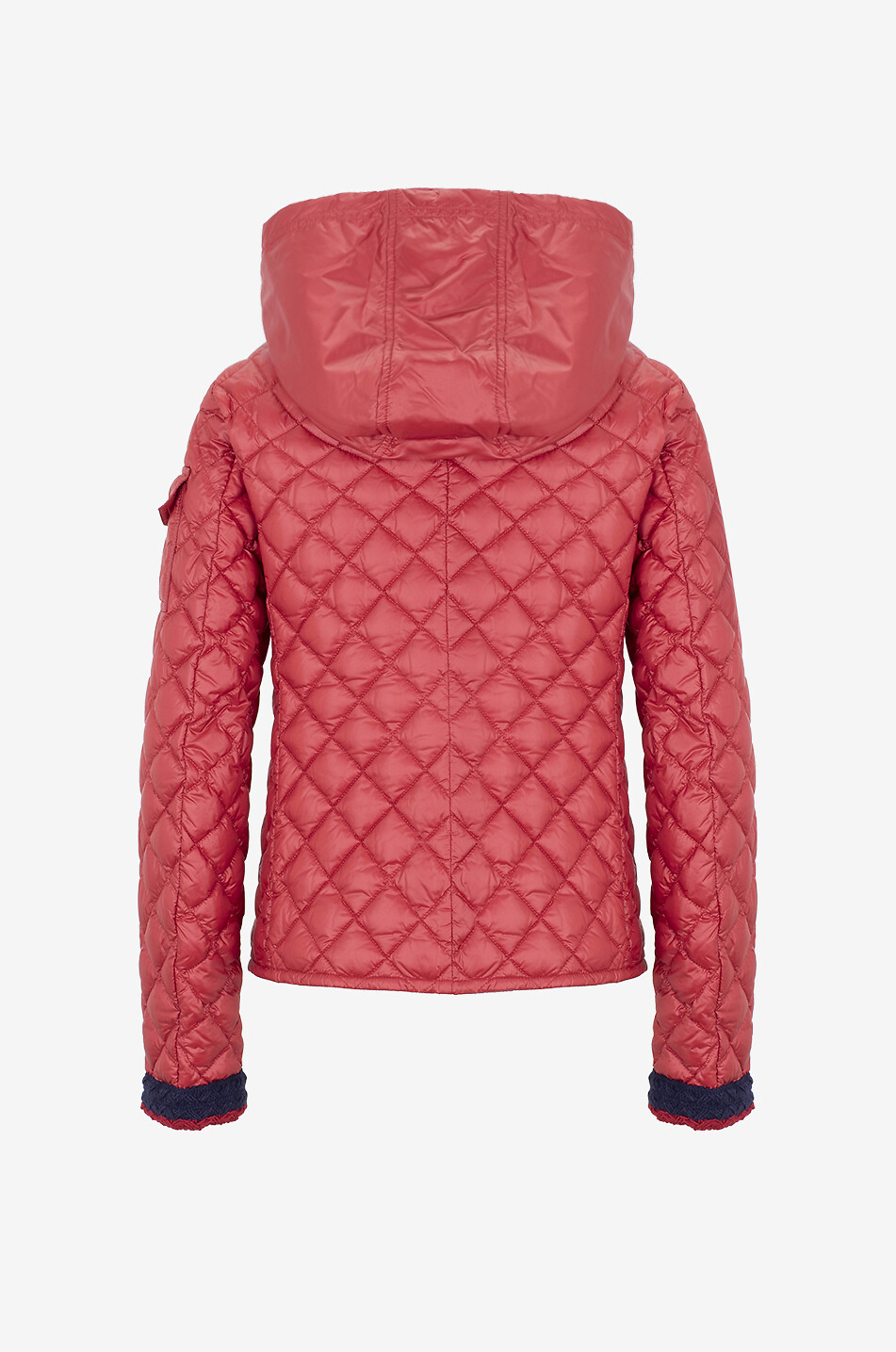 MONCLER Corbelin short lightweight down jacket with knit details Women RED 2