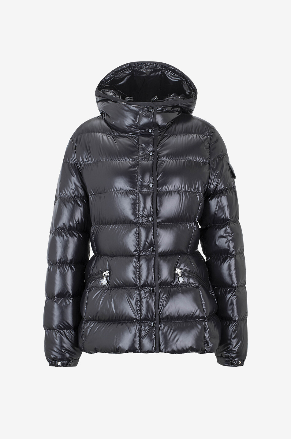 Taillierte glänzende Daunenjacke mit Kapuze Barante