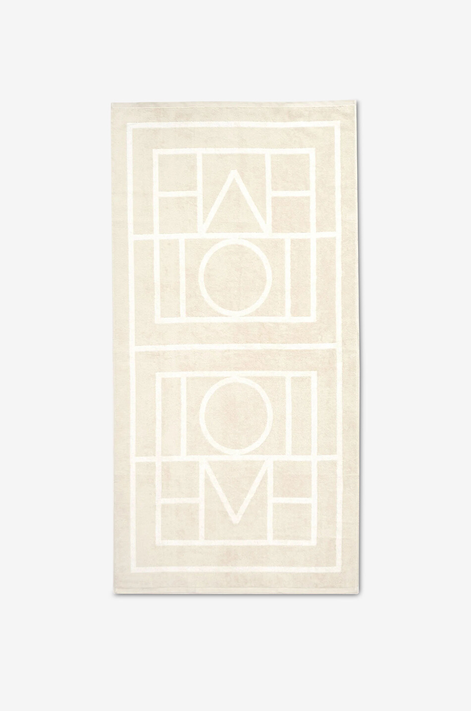 Monogram organic cotton beach towel