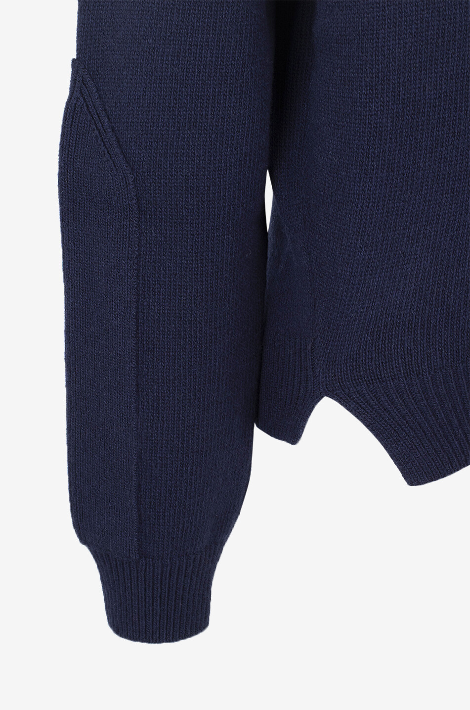 VICTORIA BECKHAM Pull épais en laine et cachemire à col V Yoke Detail Femme BLEU FONCE 3
