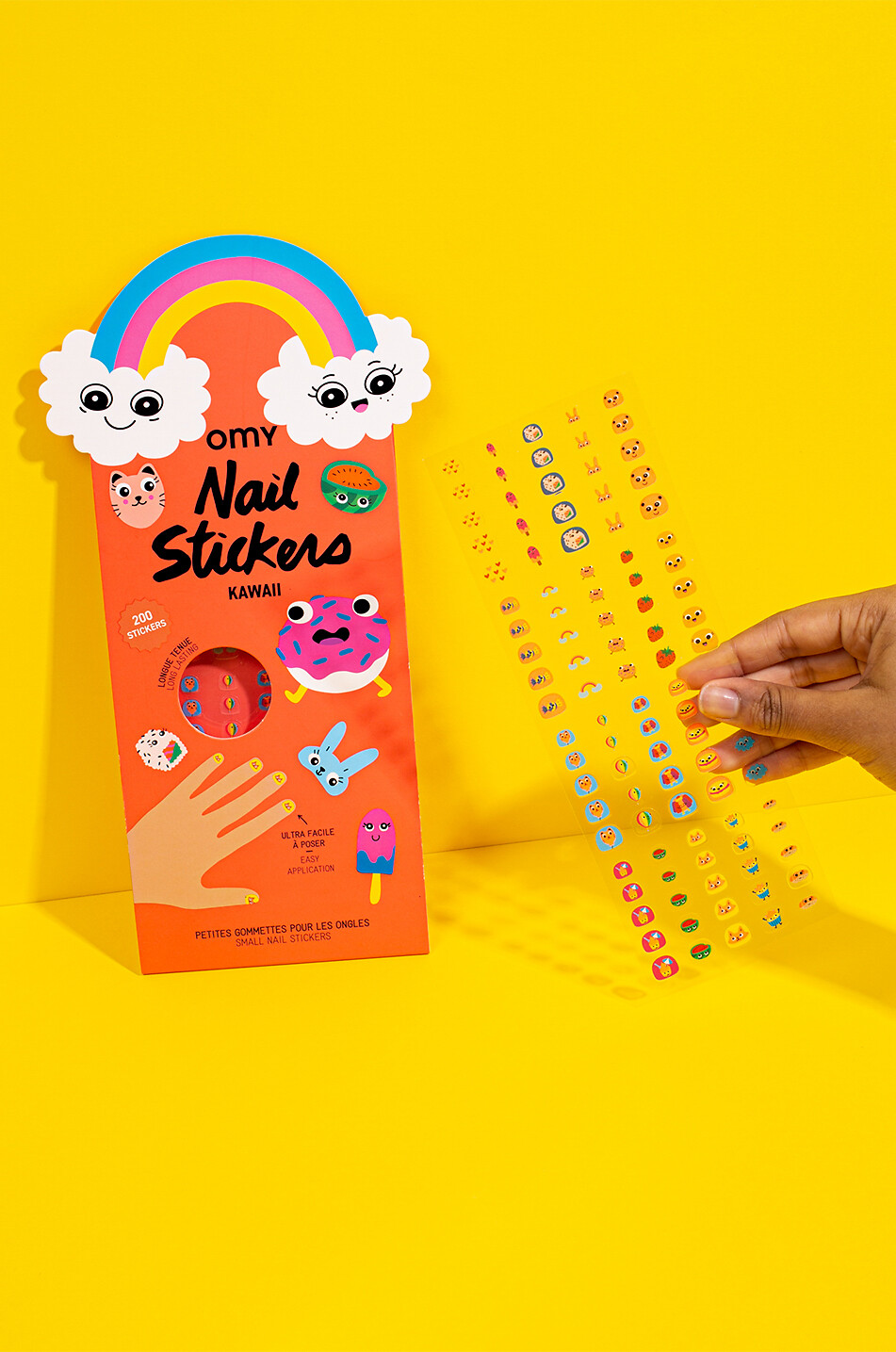 OMY Nagelsticker für Kinder Kawaii Unisex BUNT 2