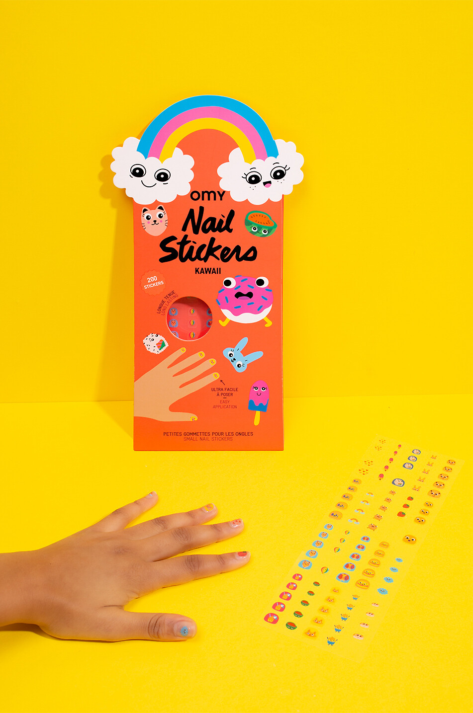 OMY Nagelsticker für Kinder Kawaii Unisex BUNT 4