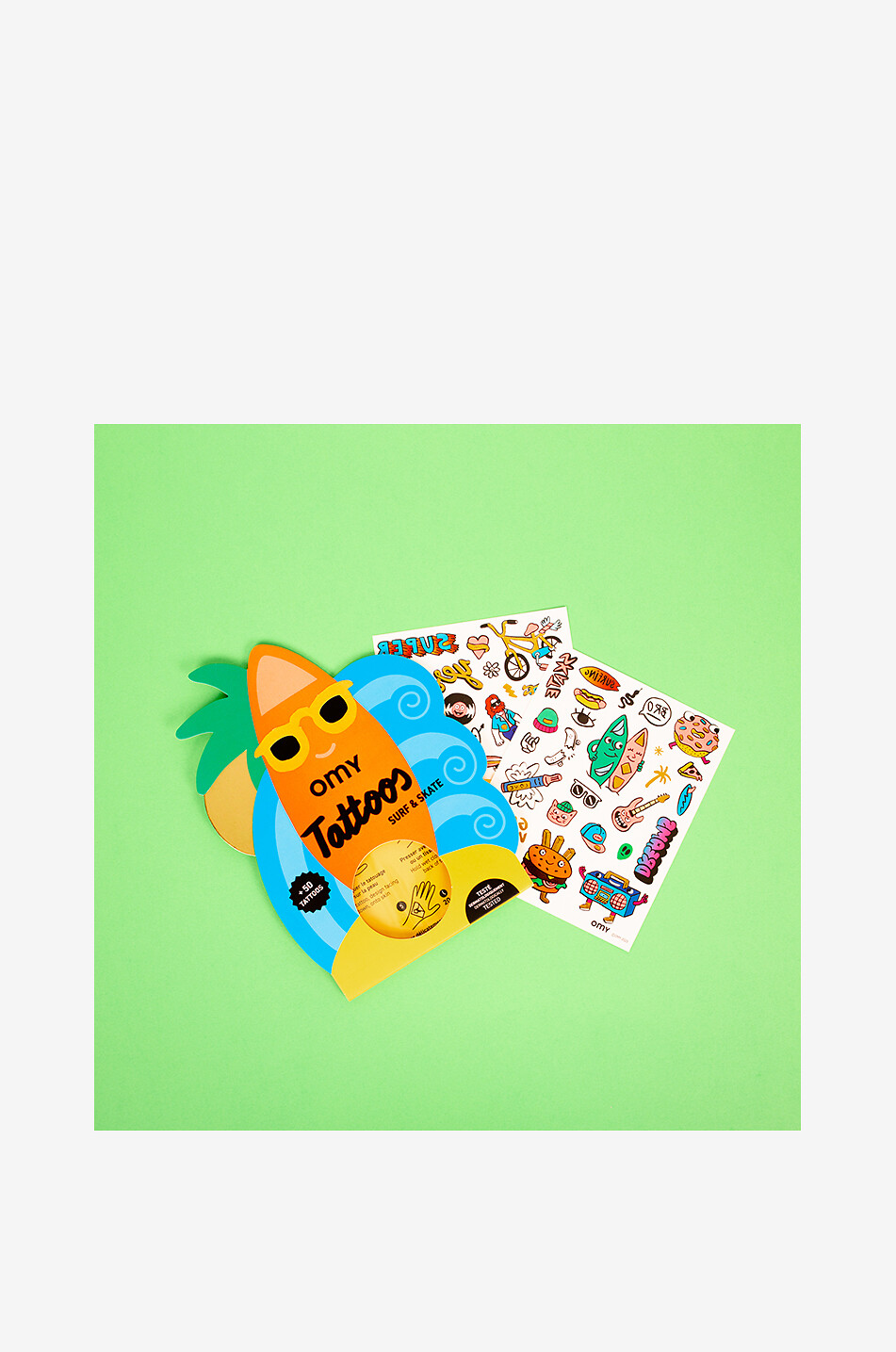 OMY Tatouages temporaires enfant Surf & Skate  MULTICOLORE 1