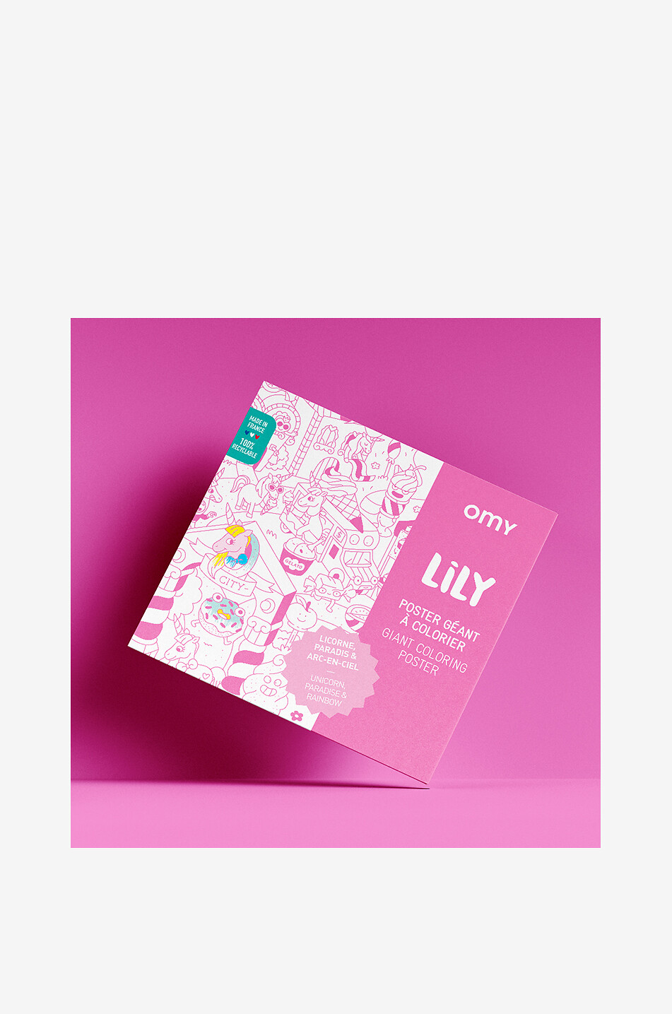 OMY Poster géant à colorier enfant Lily Unisexe MULTICOLORE 1