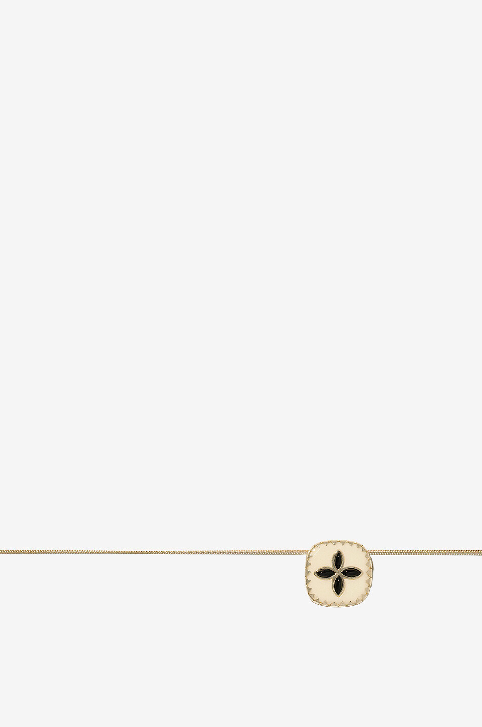 Collier en or avec pendentif onyx Bowie